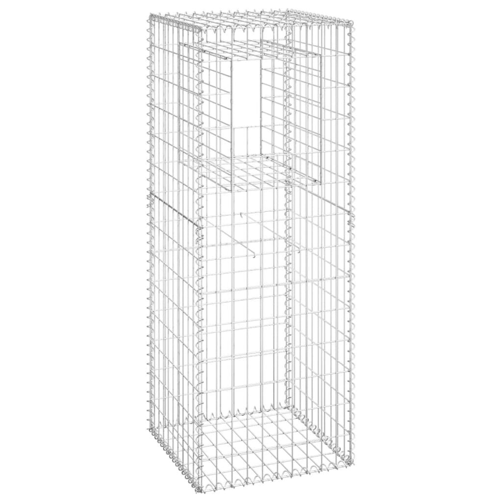 vidaXL Schanskorf Palen 2st 50x50x140cm IJzer -55% Korting!