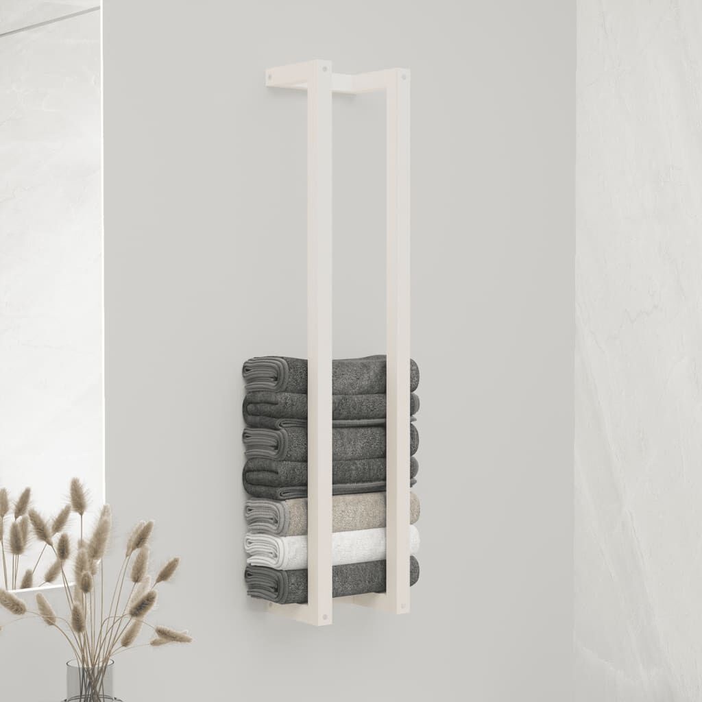 vidaXL Handdoekenrek Wit Grenen - 35% Korting!