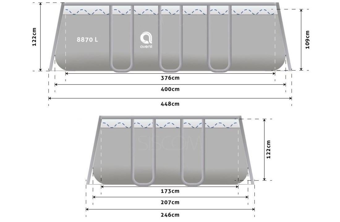 Avenli Zwembad 400x207x122cm + Zandfilter - 45% Korting!
