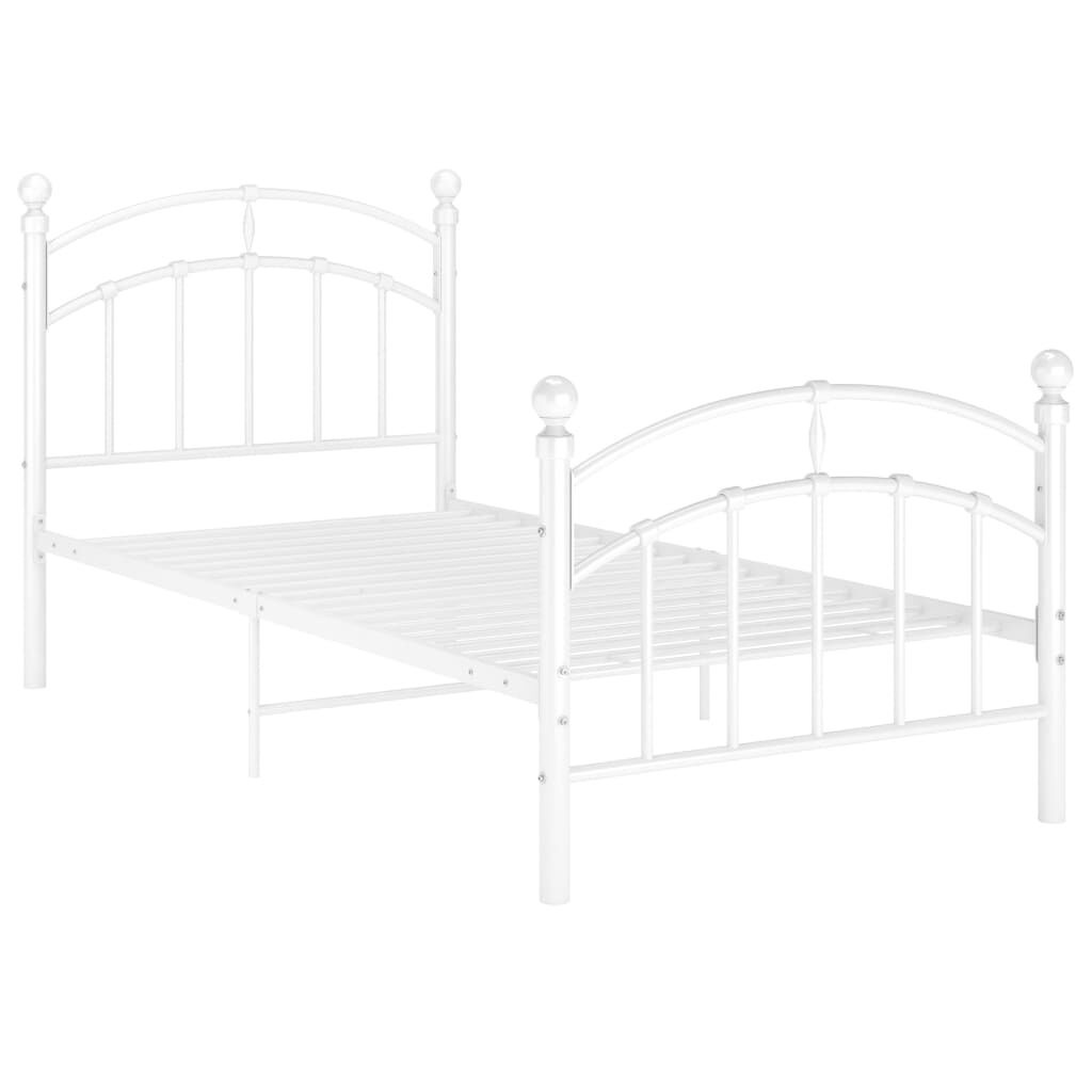 vidaXL Bedframe 90x200 Wit - Krasje, Topdeal 55% Korting!