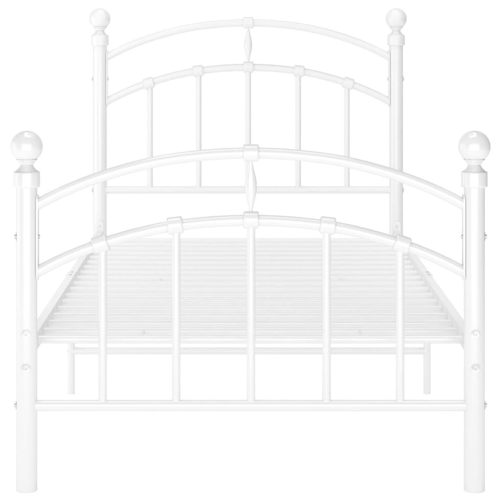 vidaXL Bedframe 90x200 Wit - Krasje, Topdeal 55% Korting!