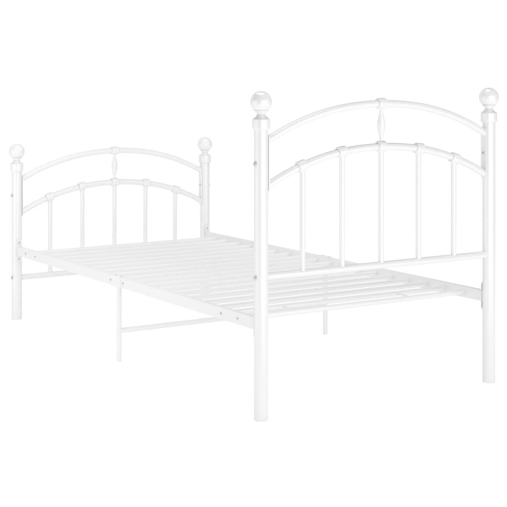 vidaXL Bedframe 90x200 Wit - Krasje, Topdeal 55% Korting!