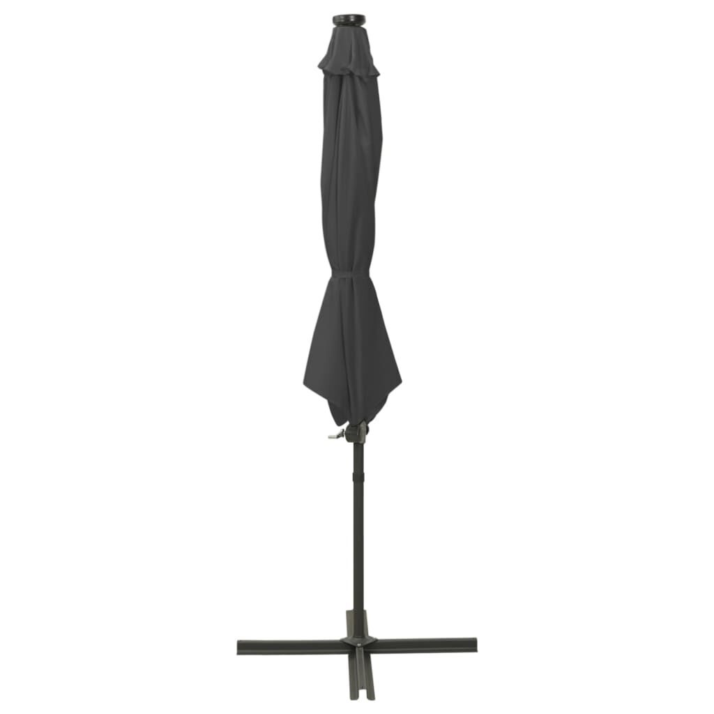 vidaXL Zweefparasol LED 300cm Antraciet -55% Korting!