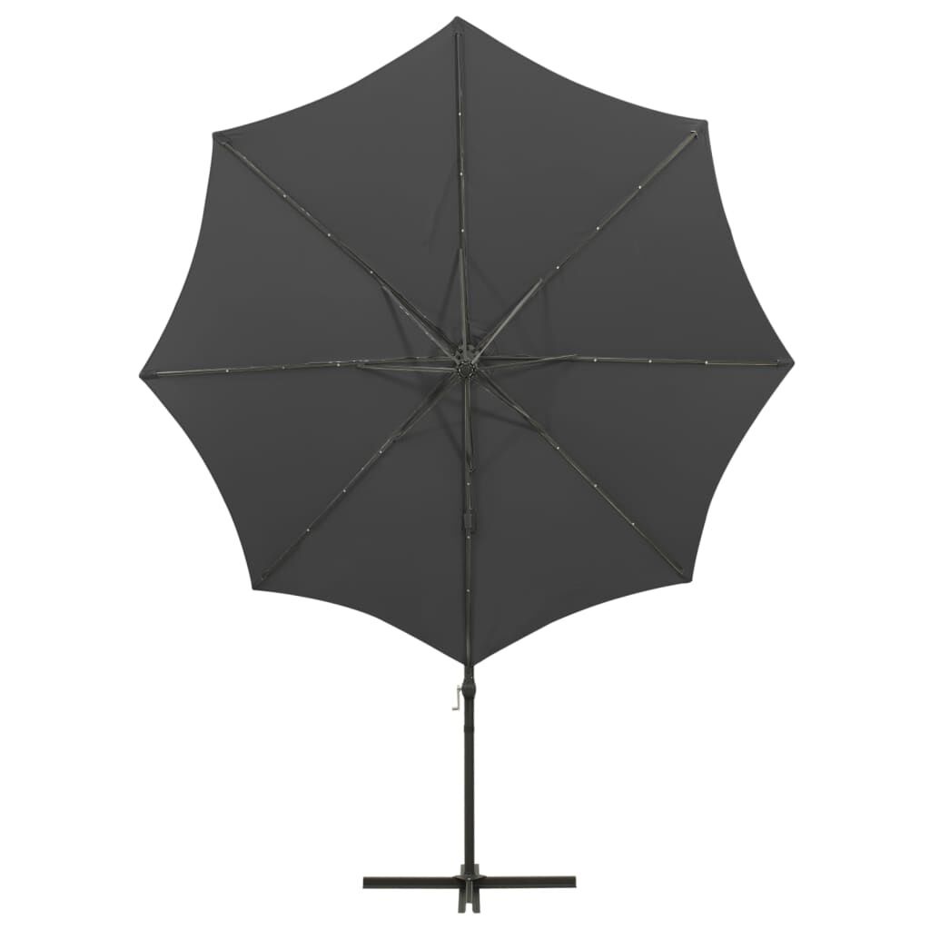 vidaXL Zweefparasol LED 300cm Antraciet -55% Korting!