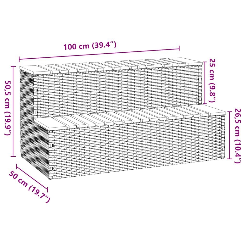 vidaXL Hottub Opstap 100cm - 35% Korting! (Montageset mogelijk incompleet)