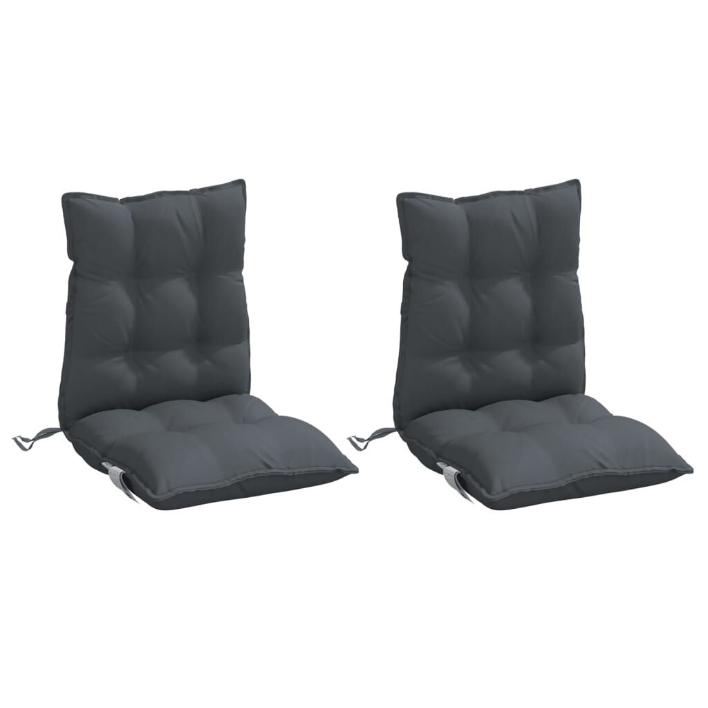 vidaXL Stoelkussens Laag (2 st) Antraciet -35%!