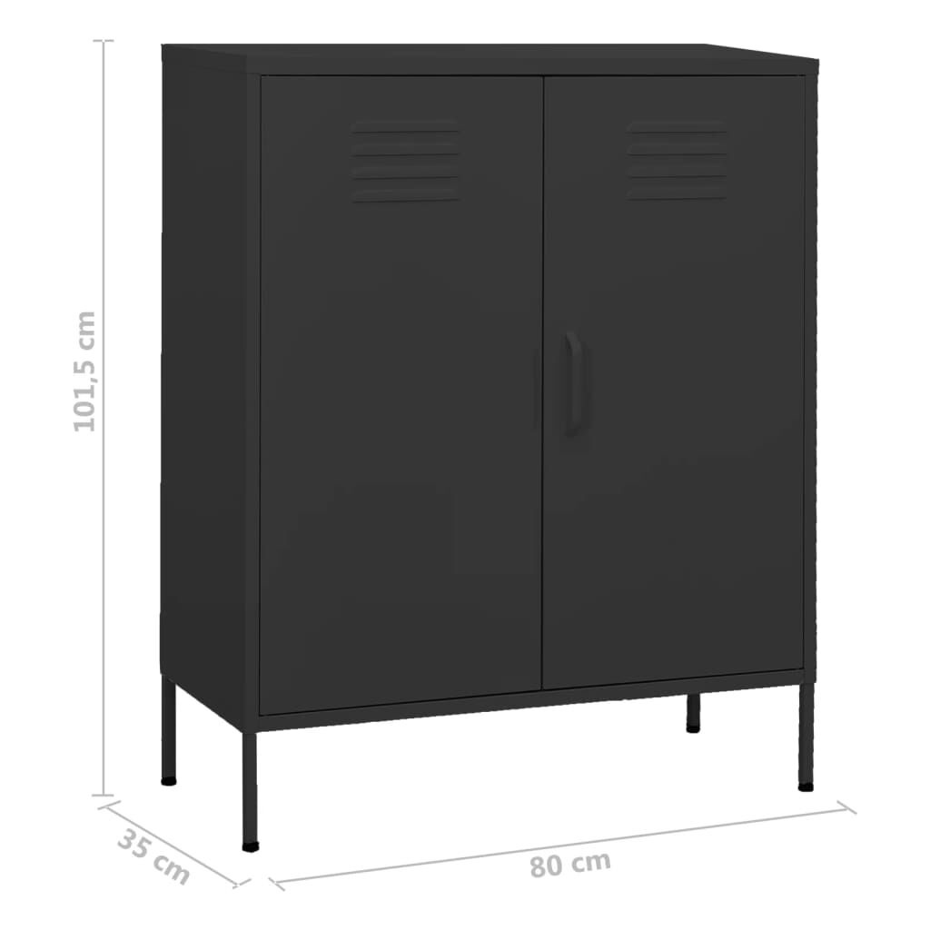 vidaXL Opbergkast Antraciet 80cm - 60% Korting!