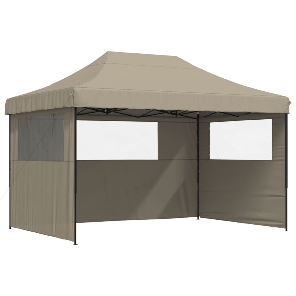 vidaXL Partytent Inklapbaar Taupe m. Zijwanden -35%
