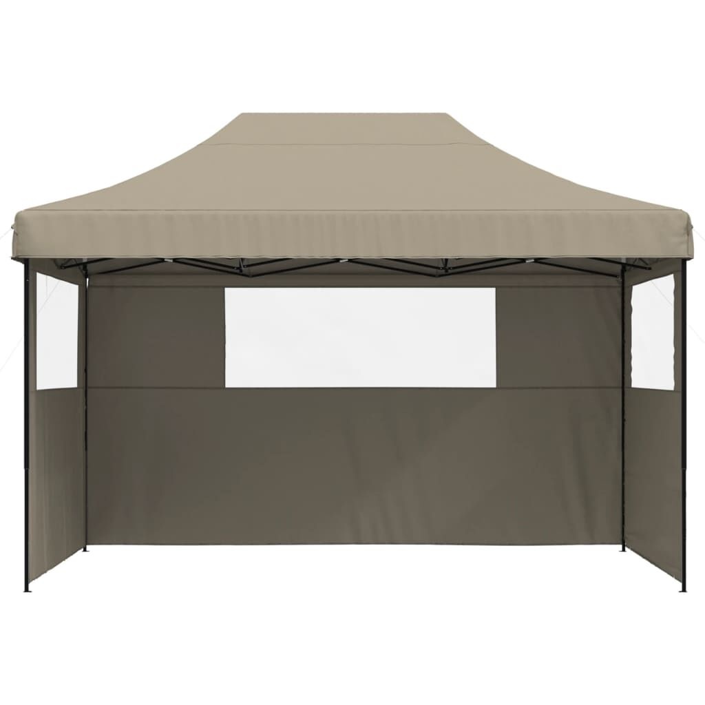 vidaXL Partytent Inklapbaar Taupe m. Zijwanden -35%