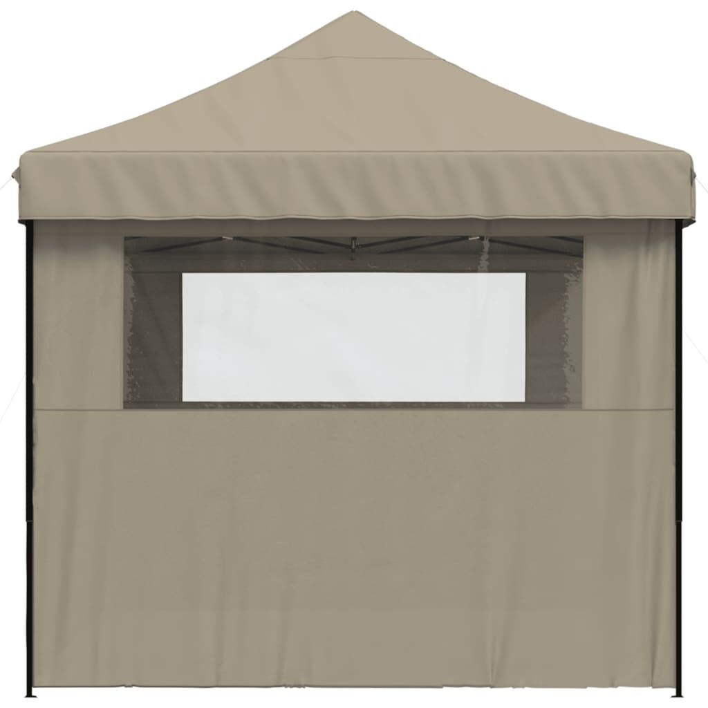 vidaXL Partytent Inklapbaar Taupe m. Zijwanden -35%
