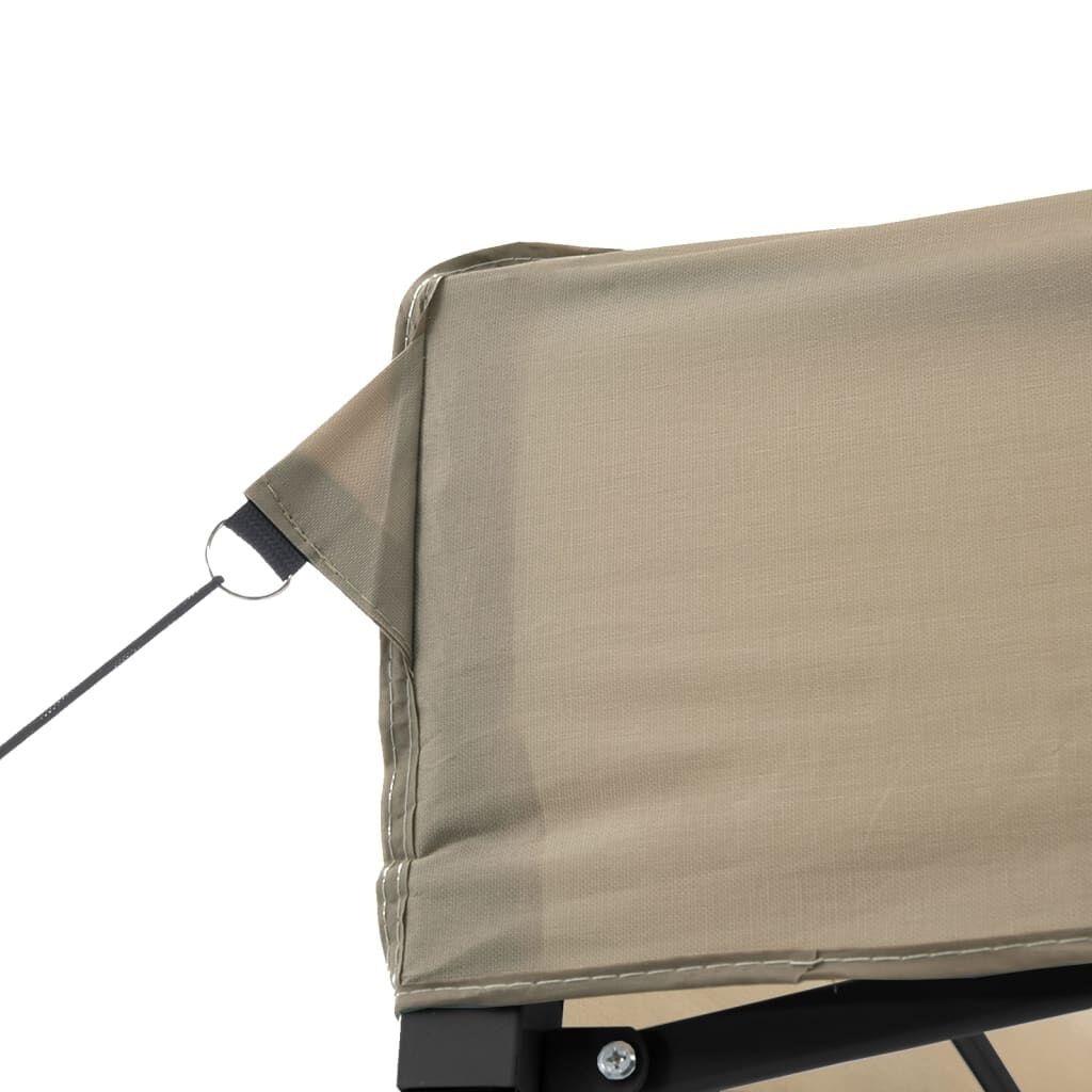 vidaXL Partytent Inklapbaar Taupe m. Zijwanden -35%