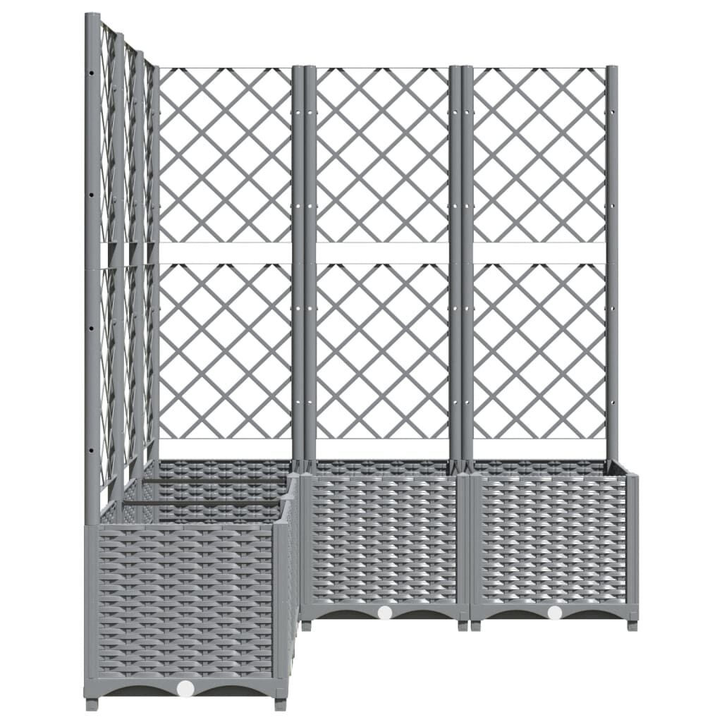 Plantenbak met Latwerk 120cm Lichtgrijs - 35% Korting!