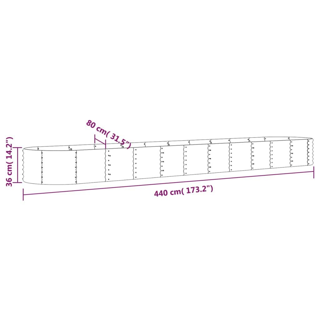vidaXL Plantenbak Groen 440cm - 60% Korting! Losse Onderdelen