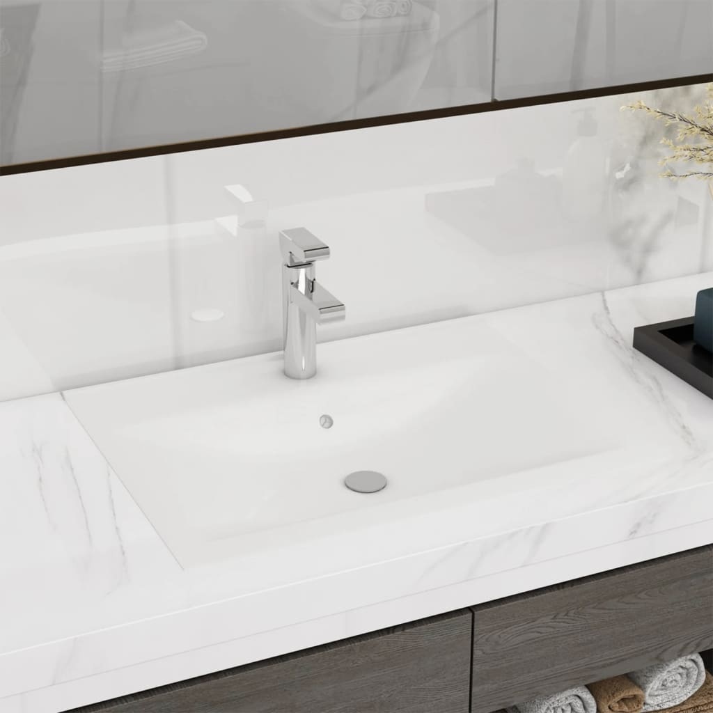 vidaXL Wastafel Matwit 60cm - Kras Achterkant - 35% Korting!