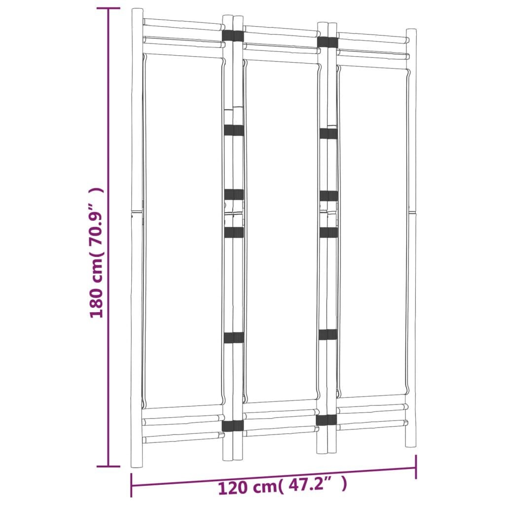 Kamerscherm Bamboe & Canvas 120cm - 35% Korting!