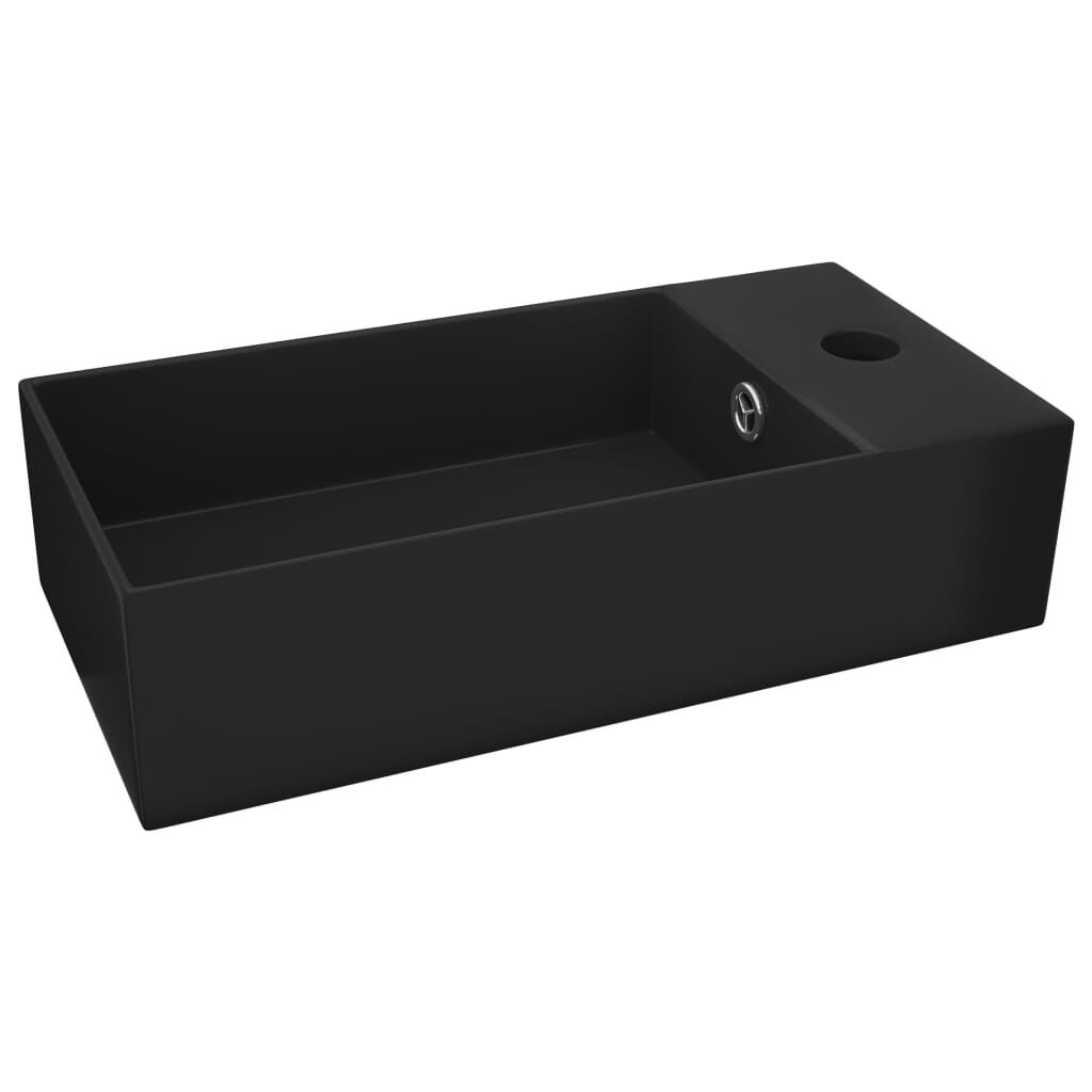 vidaXL Wastafel Matzwart - Licht Beschadigd - 35% Korting!