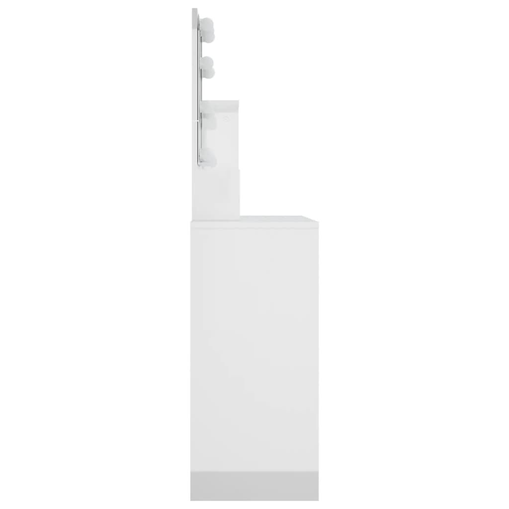 Kaptafel met LED - Hoogglans Wit - 35% Korting!