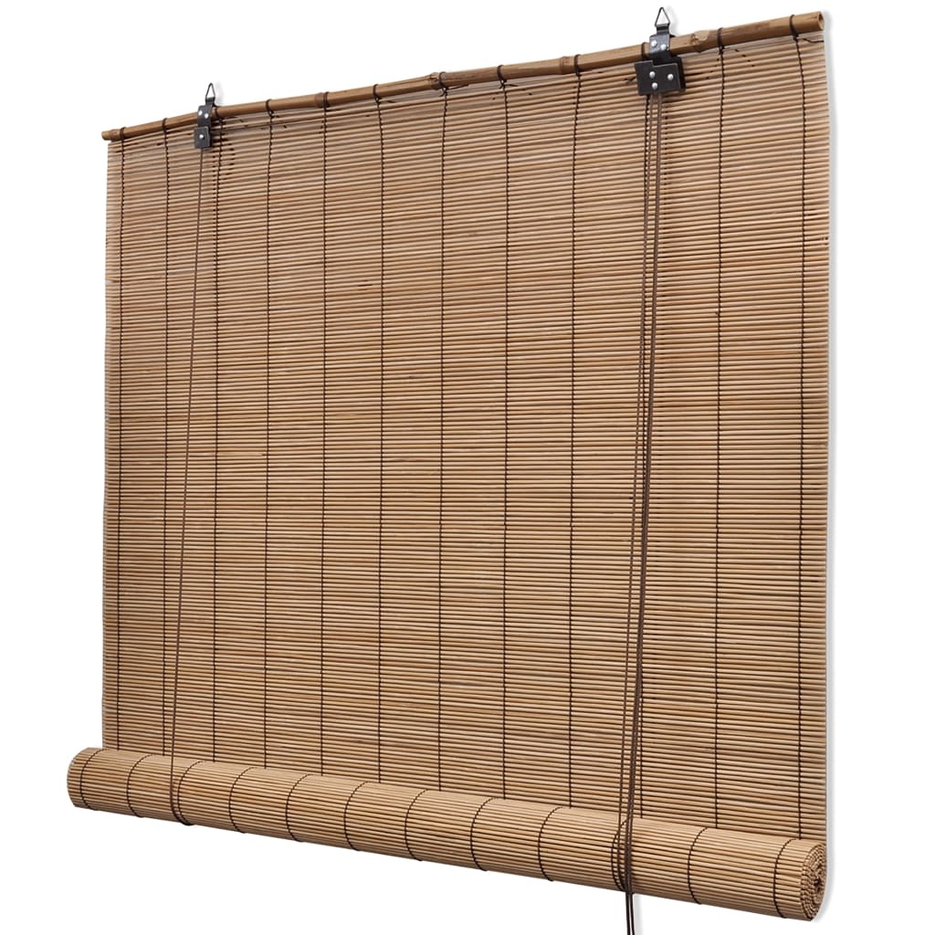 vidaXL Rolgordijn Bamboe Bruin 140x160 cm - 35% Korting!