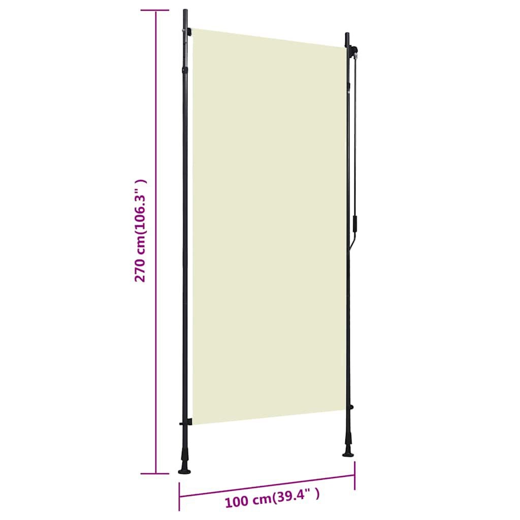 Rolgordijn Buiten Crème 100x270cm - 35% Korting!