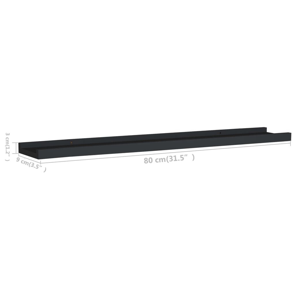 vidaXL Fotoplanken Zwart (80cm) - 60% Korting! Zonder Montagemateriaal