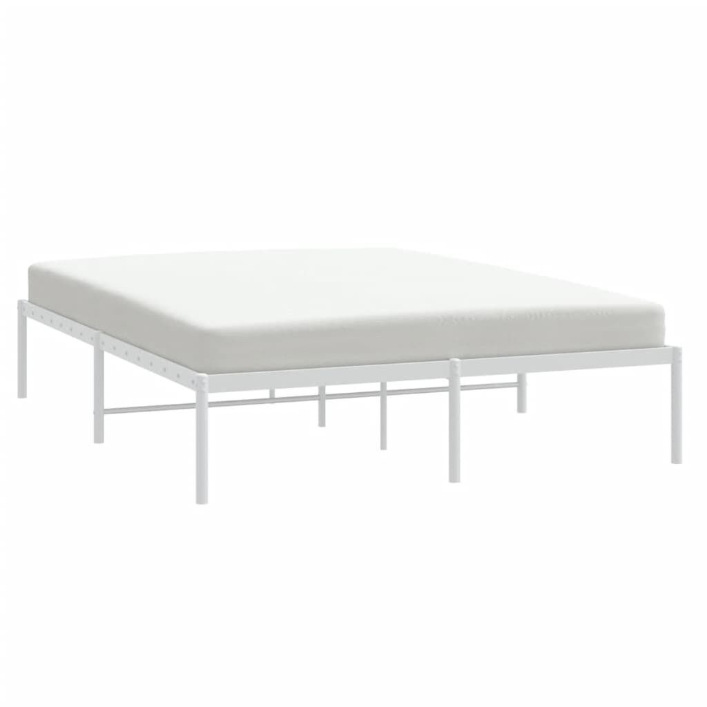 vidaXL Bedframe Metaal Wit 140x190 cm - 35% Korting!