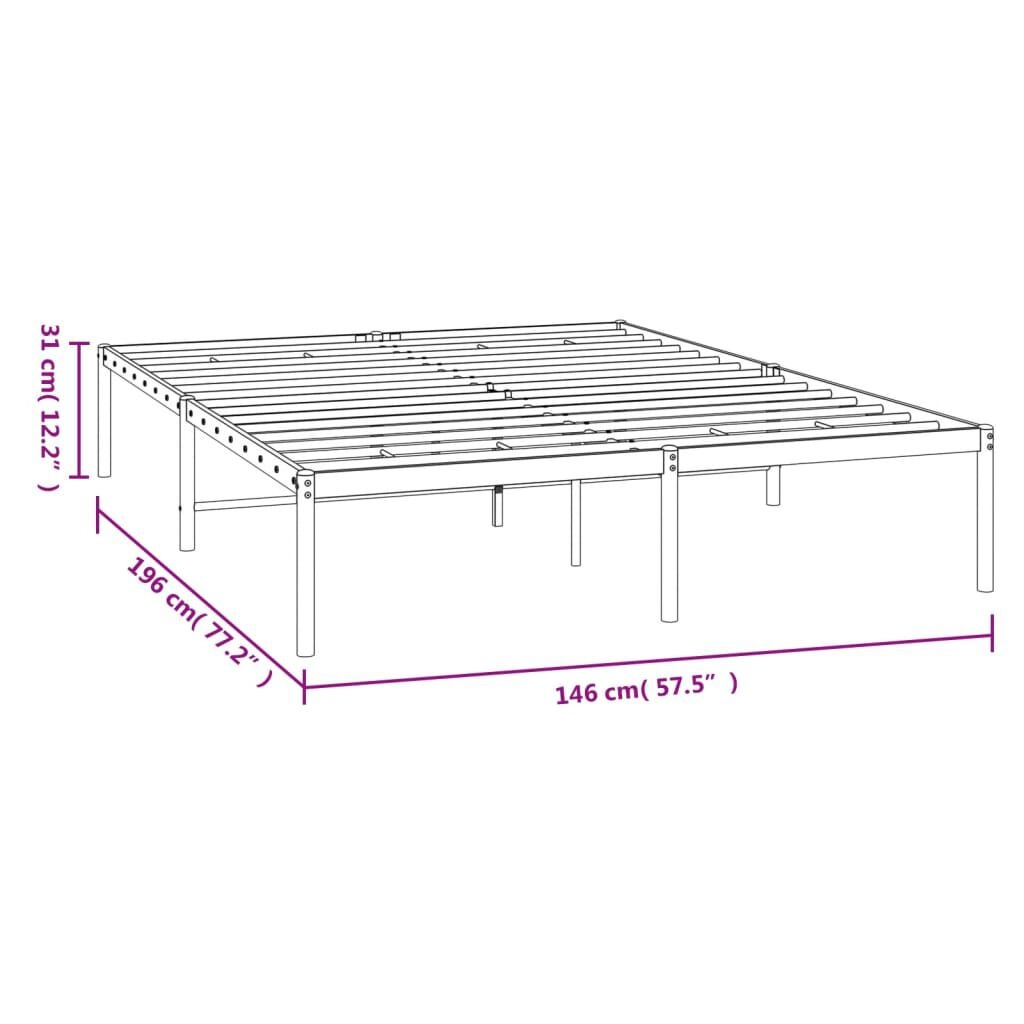 vidaXL Bedframe Metaal Wit 140x190 cm - 35% Korting!
