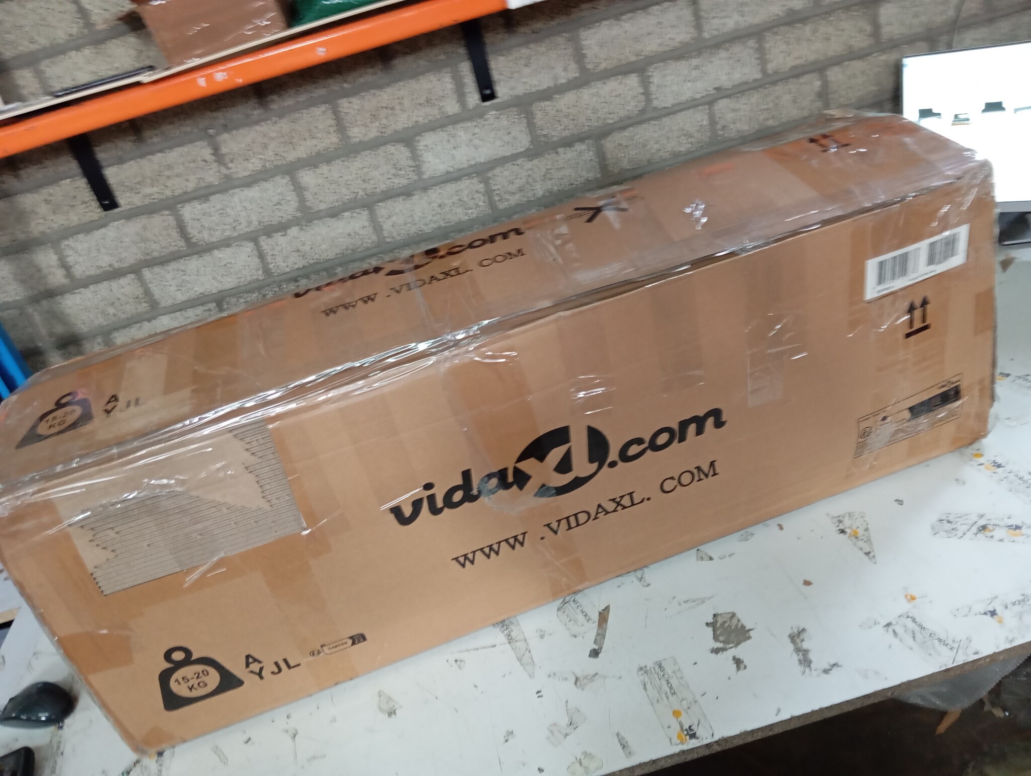 Grenen Middenbank Grijs 120cm - 50% Korting!