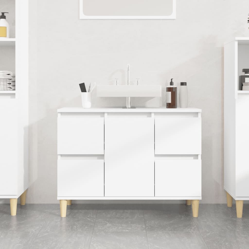 vidaXL Wastafelkast Wit 80cm - Geretourneerd - 35% Korting!