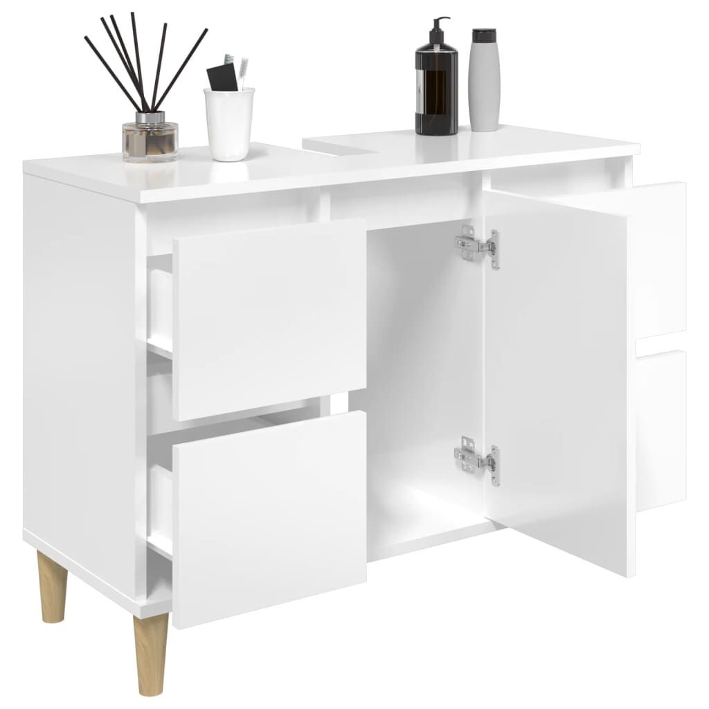 vidaXL Wastafelkast Wit 80cm - Geretourneerd - 35% Korting!