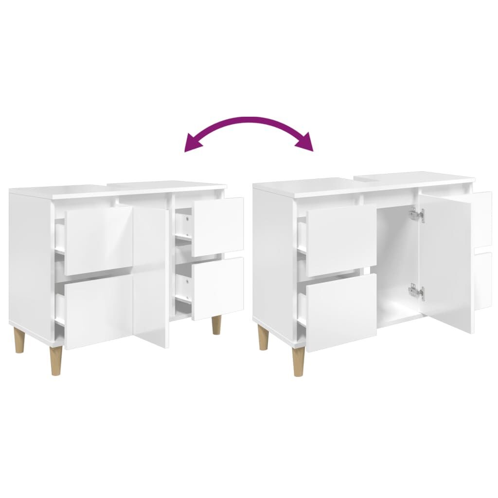 vidaXL Wastafelkast Wit 80cm - Geretourneerd - 35% Korting!