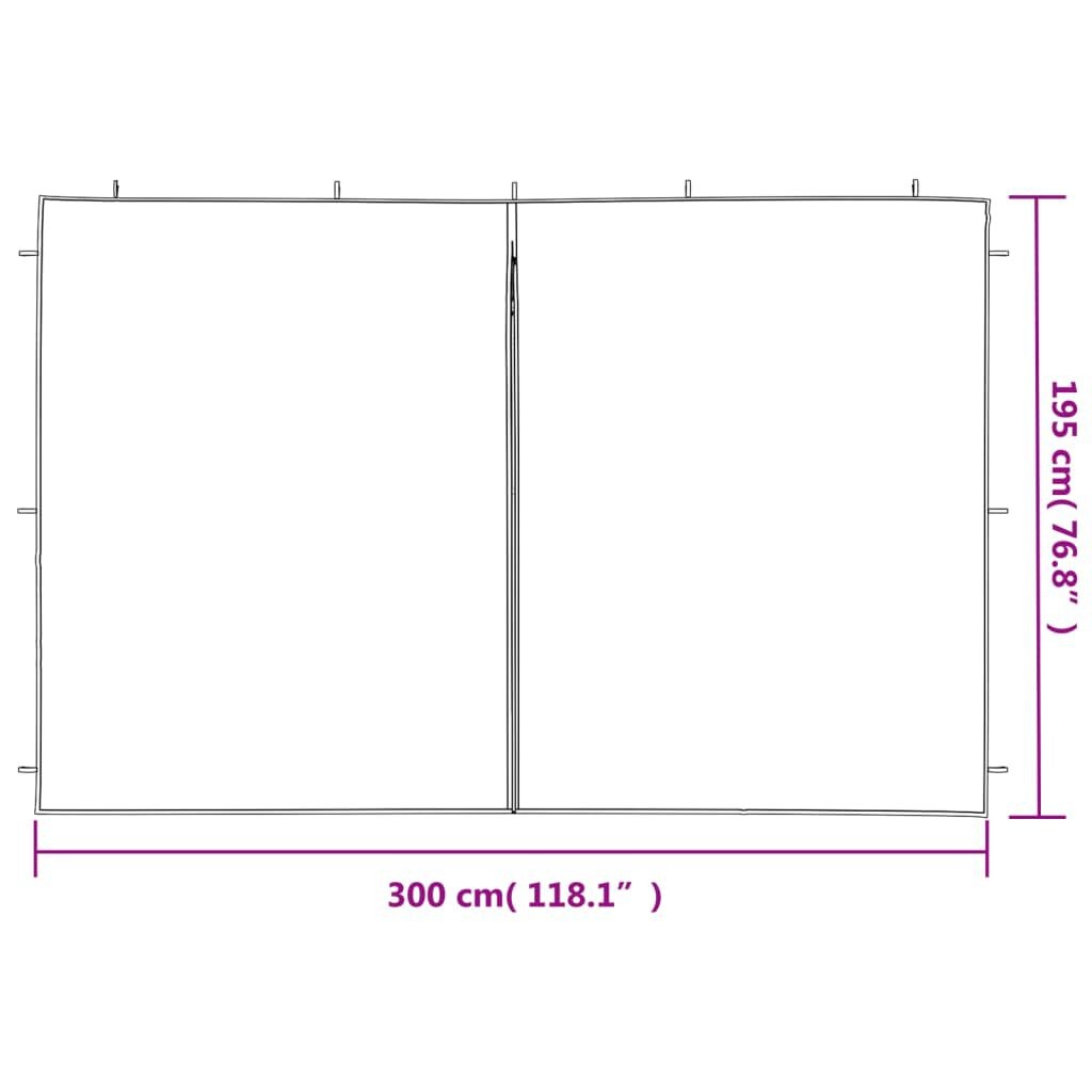 vidaXL Tentwanden Blauw (2 st) - Scheur - 50% Korting!