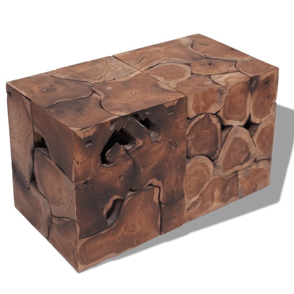 VidaXL Teakhouten Krukken/Salontafel (2 st.) - 35% Korting!