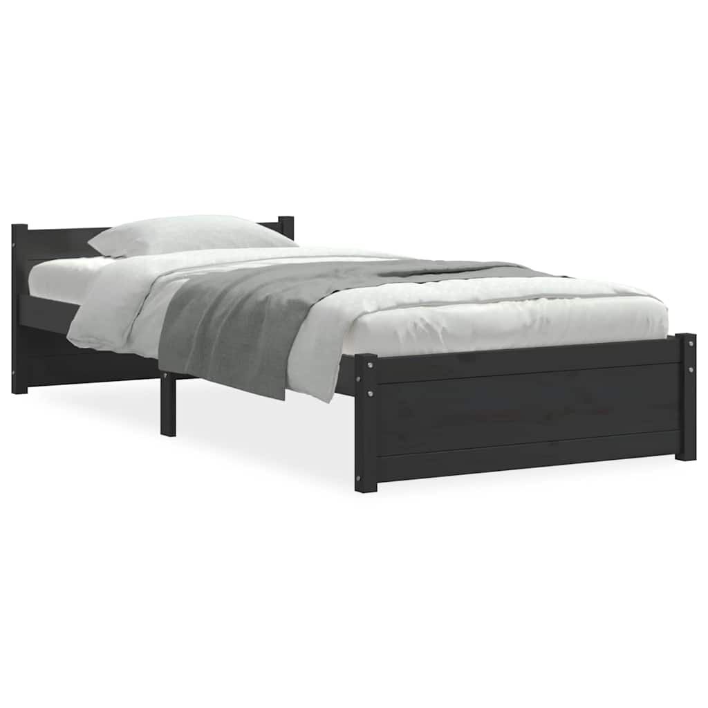 vidaXL Bedframe 90x200 Zwart Hout - 35% Korting!