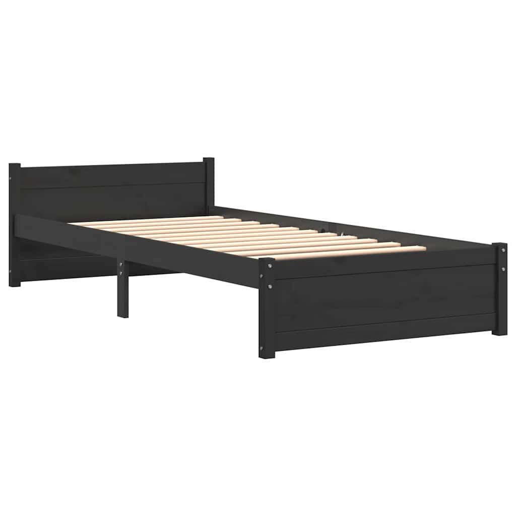 vidaXL Bedframe 90x200 Zwart Hout - 35% Korting!