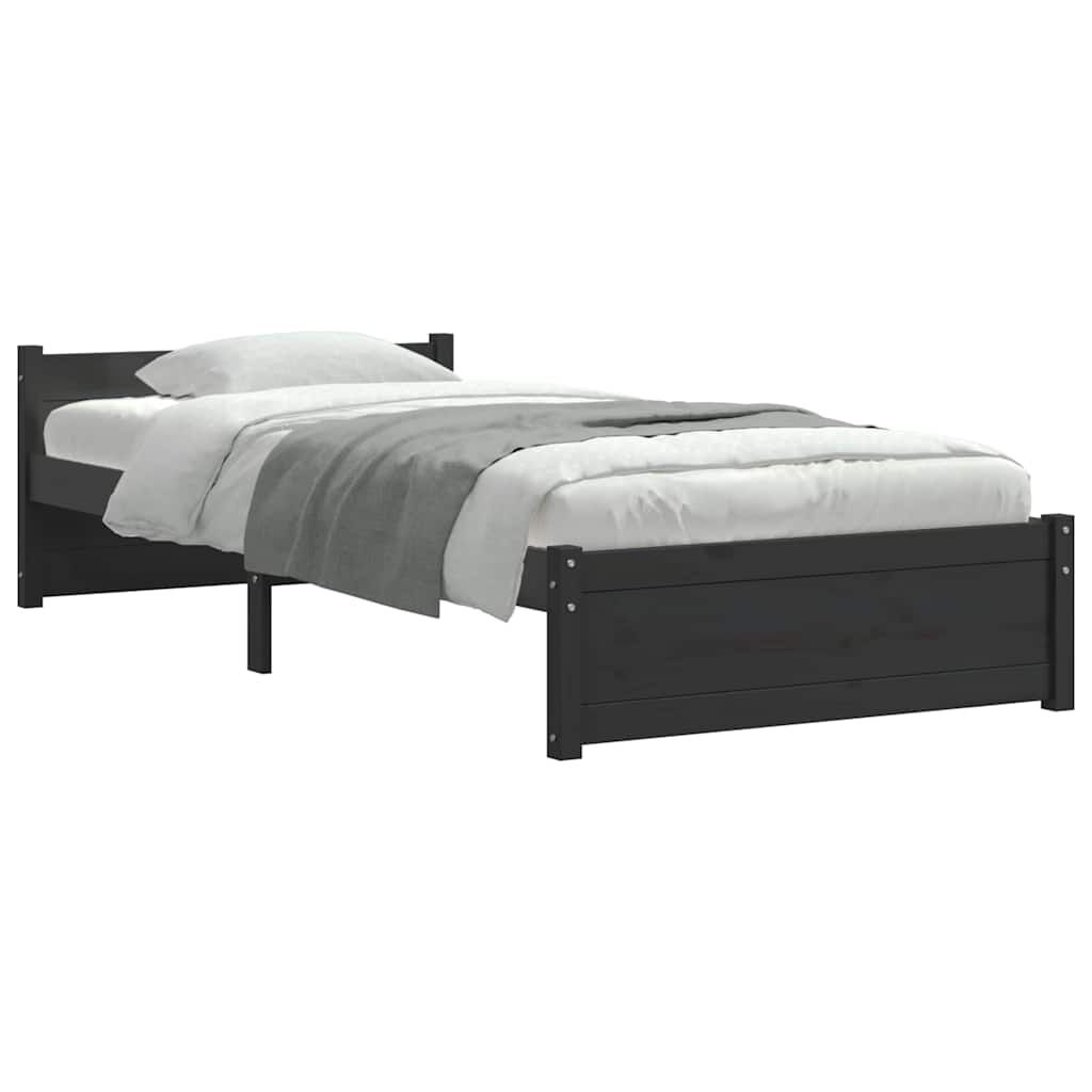 vidaXL Bedframe 90x200 Zwart Hout - 35% Korting!