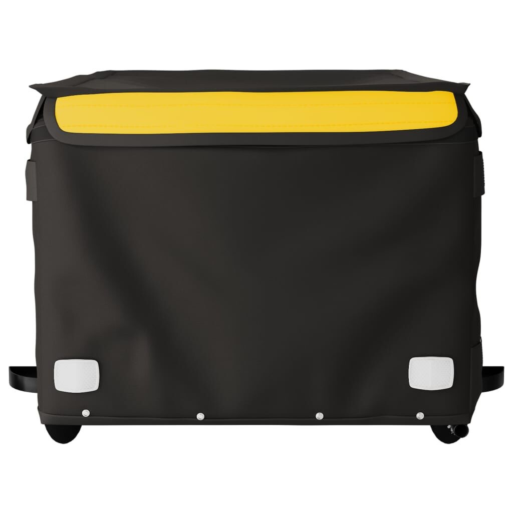 VidaXL Fietstrailer Zwart/Geel - 45kg - 35% Korting!