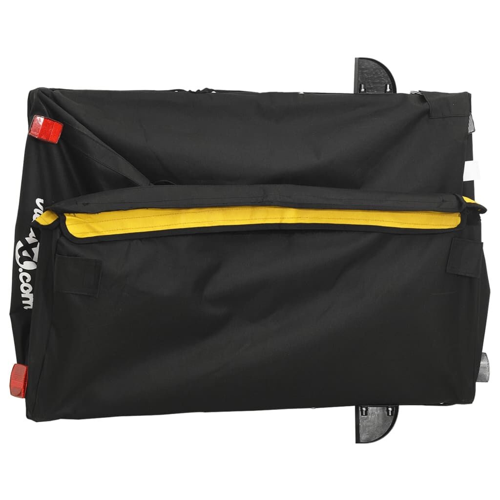 VidaXL Fietstrailer Zwart/Geel - 45kg - 35% Korting!