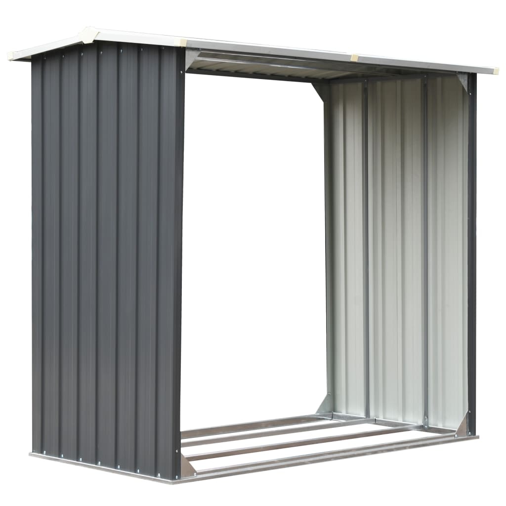 VidaXL Haardhoutschuur Grijs - 35% Korting! (172x91x154cm)
