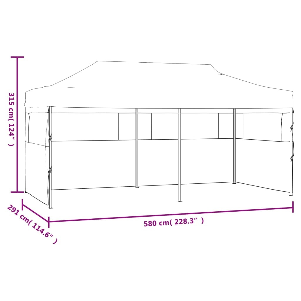 Partytent 3x6m Antraciet - Pop-up & Inklapbaar! 35% Korting