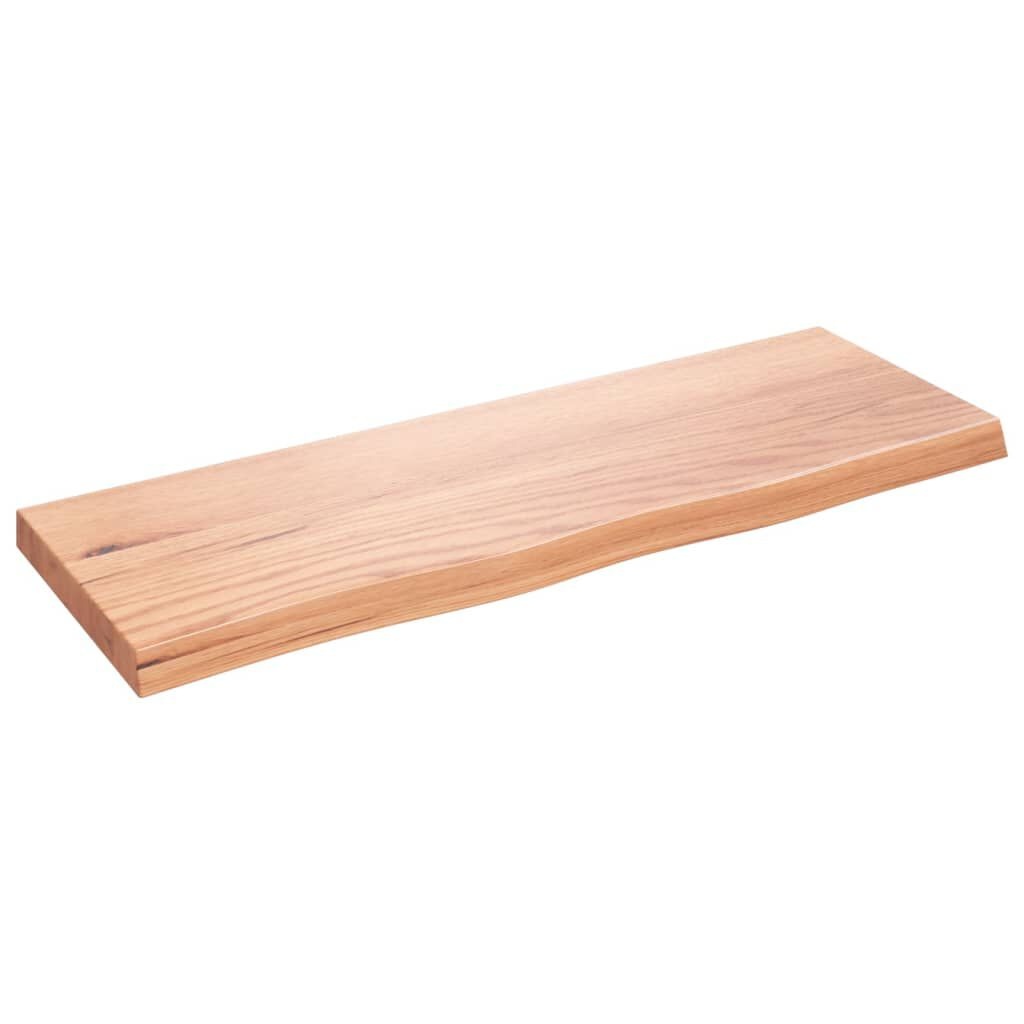 Wandschap Eiken 80x30cm Lichtbruin - Natuurlijke Rand - 35% Korting!