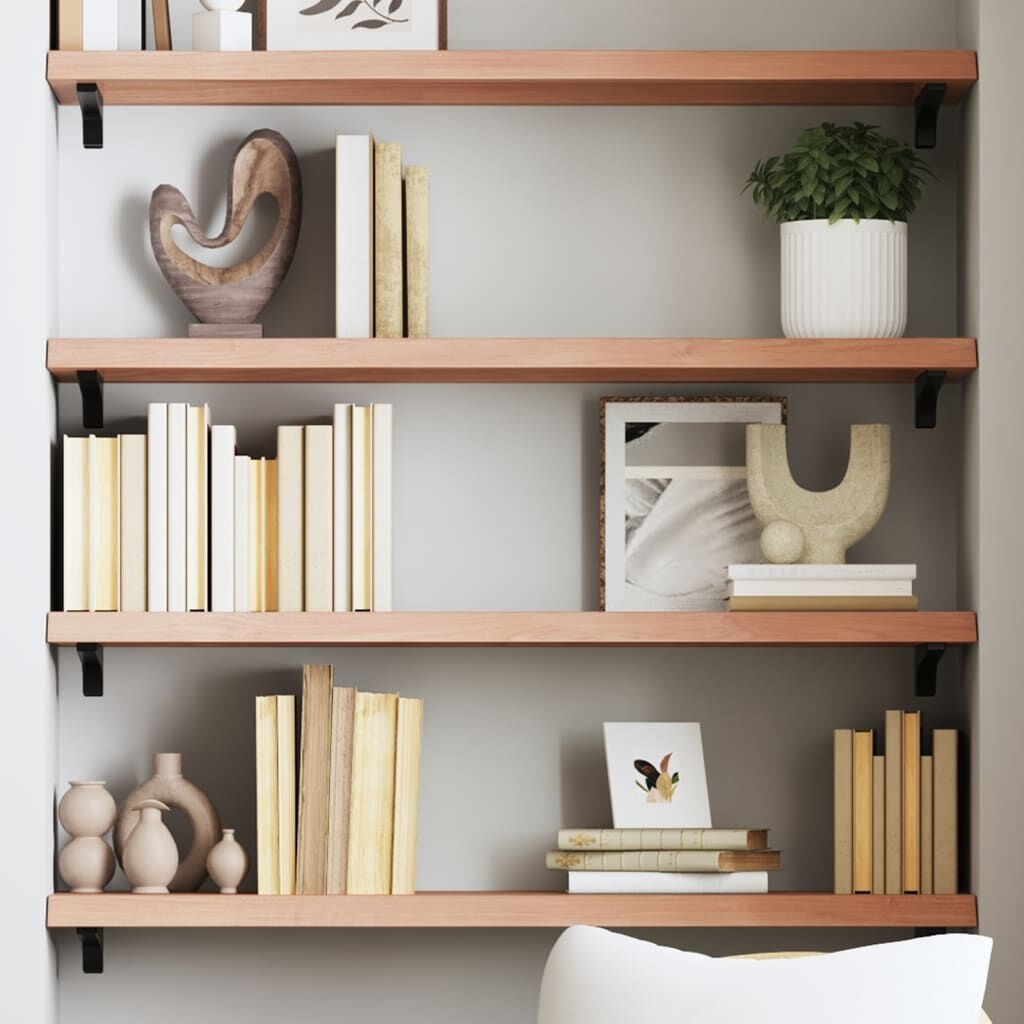 Wandschap Eiken 80x30cm Lichtbruin - Natuurlijke Rand - 35% Korting!