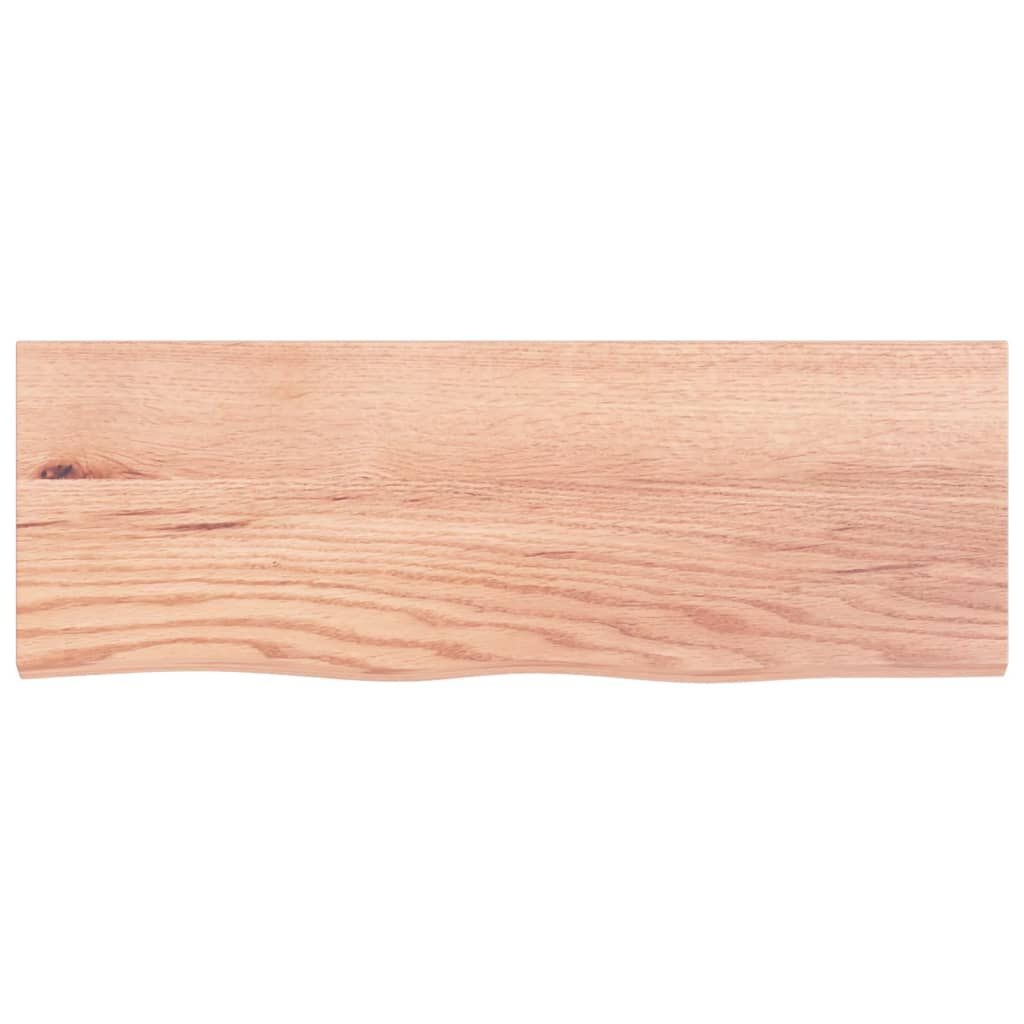 Wandschap Eiken 80x30cm Lichtbruin - Natuurlijke Rand - 35% Korting!