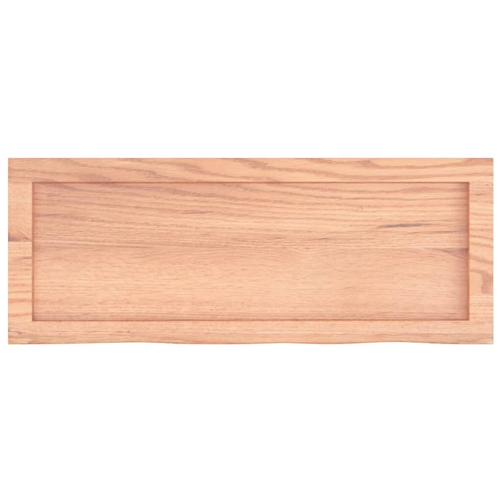 Wandschap Eiken 80x30cm Lichtbruin - Natuurlijke Rand - 35% Korting!