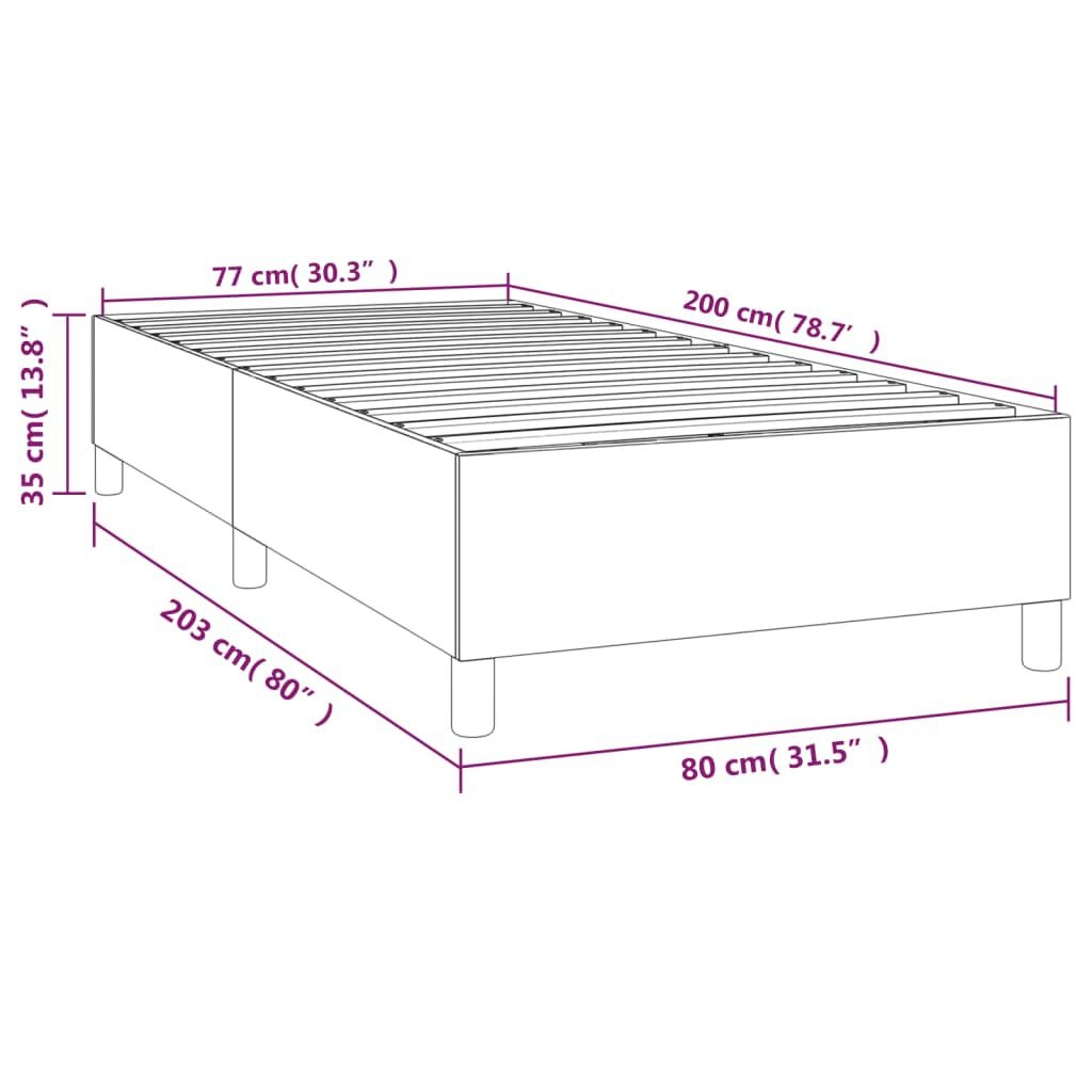 VidaXL Bedframe 80x200 cm Donkergrijs - 35% Korting!