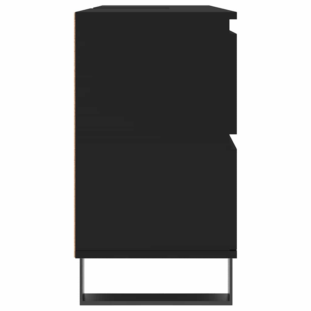 vidaXL Badkamerkast Zwart 80cm - 35% Korting! Zo Goed Als Nieuw