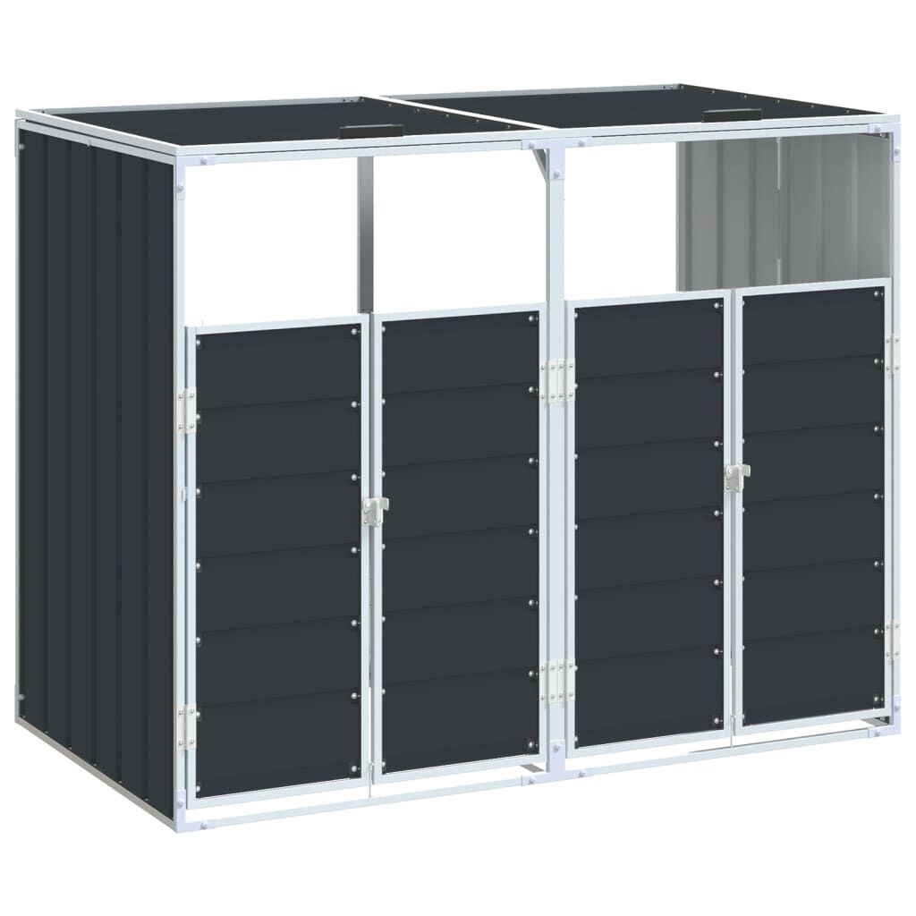 vidaXL Containerberging 2x240L Antraciet -55% Korting!
