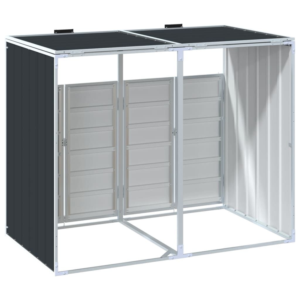 vidaXL Containerberging 2x240L Antraciet -55% Korting!