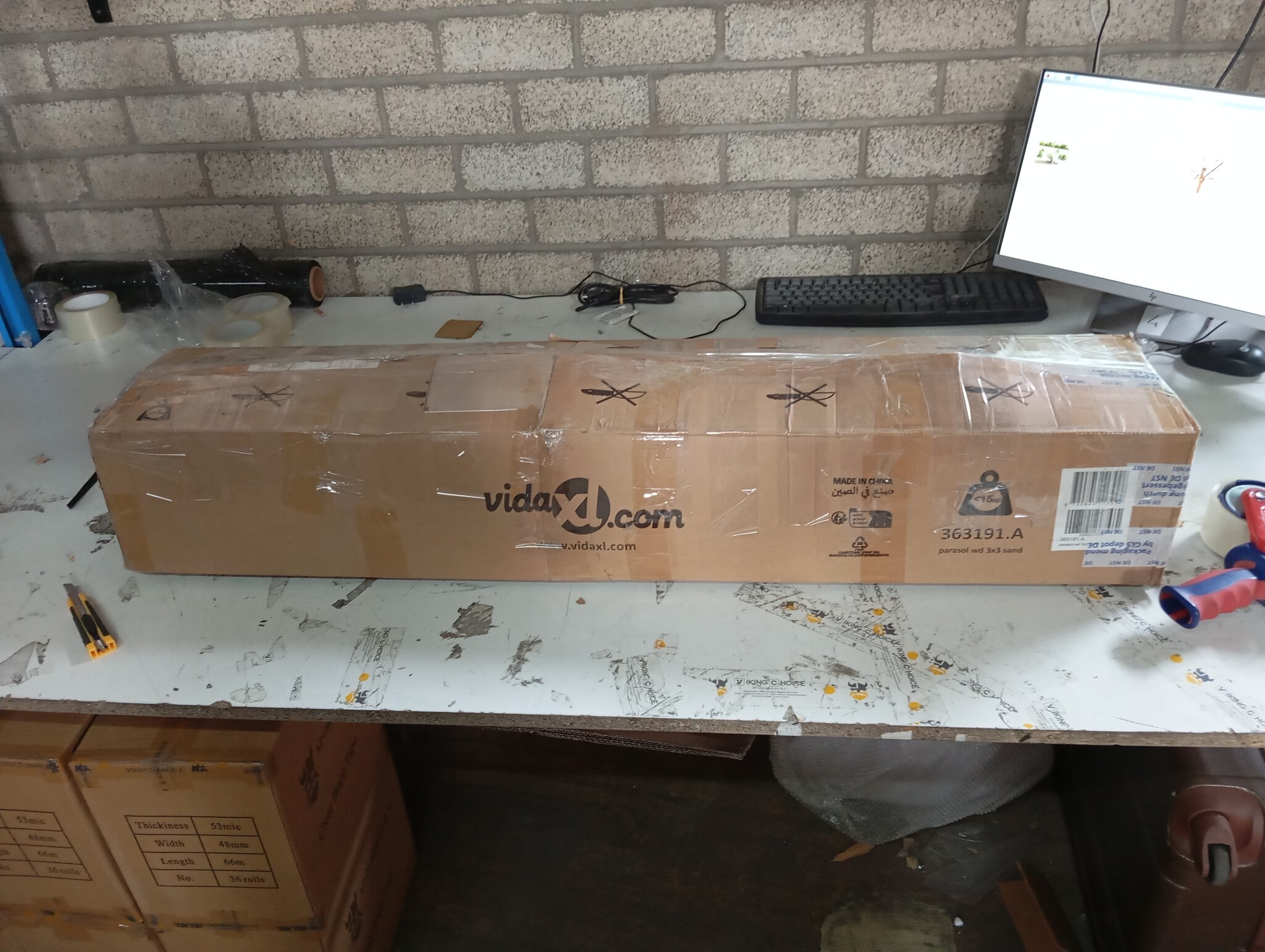 VidaXL Parasol Zand - 300x300cm - 60% Korting!