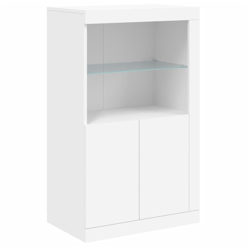 vidaXL Bijzetkast LED Wit Hout - 35% Korting!