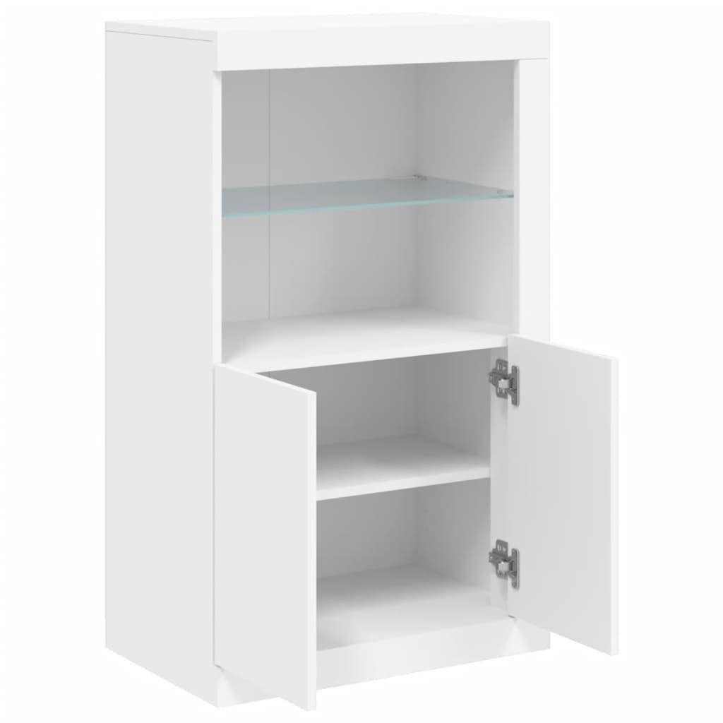 vidaXL Bijzetkast LED Wit Hout - 35% Korting!